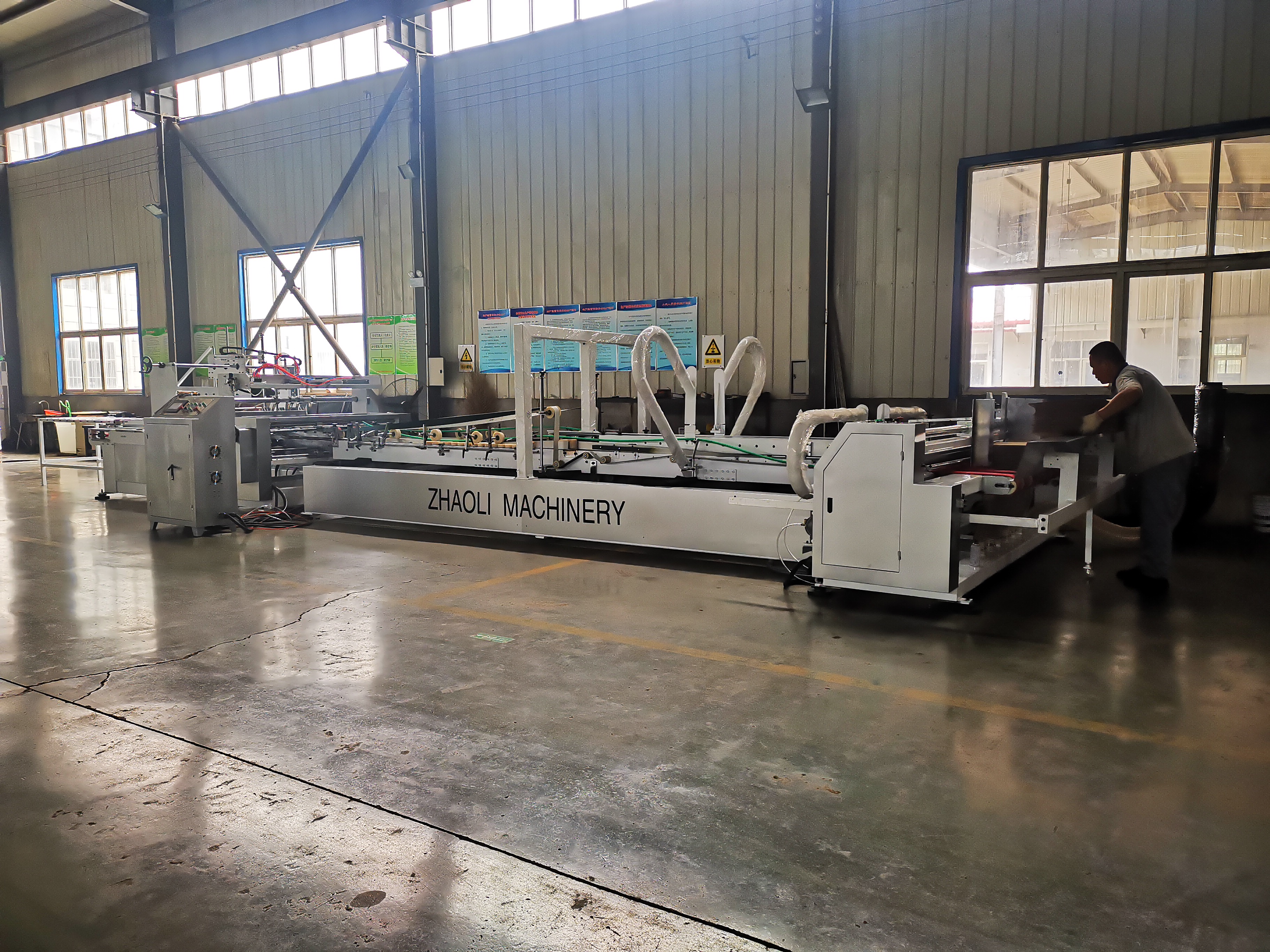 Automatic corrugated carton box glue machine for make cartons