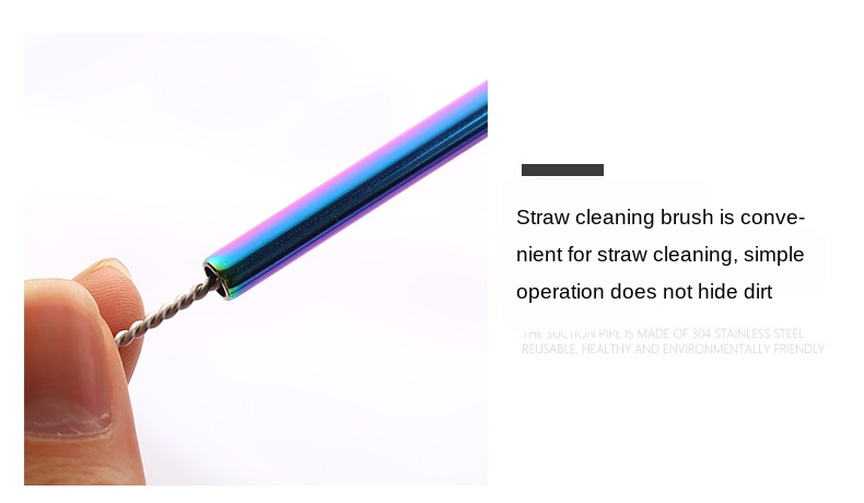 Reusable Metal Drinking Straws 304 Stainless Steel Sturdy Bent Straight Drinks Straw Kawaii Colourful Environmental Protection