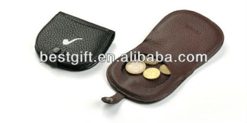 semi-circle pu leather coin case, case for coins