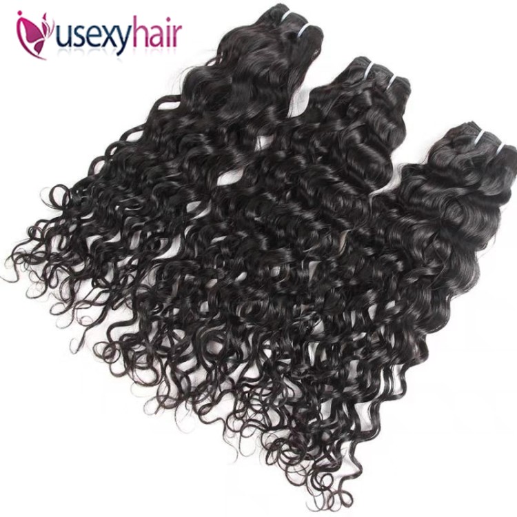 Raw Indian Temple Hair Water Wave Hair Bundles Vendors Grade 12A Virgin Cuticle Aligned Hair From Indian