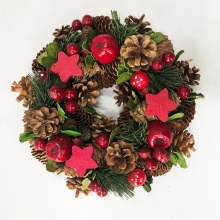 Wholesale Christmas Nature Pine Cone Wreath Decoration
