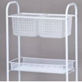 Metal storage trolley for bathroom