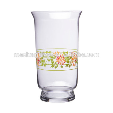 Handmade Glass Hurricane Lantern tall Vase 380mm.