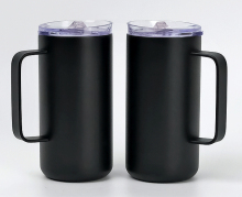 12oz Black Matt Double Wall Thermal Coffee Mug