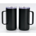 12oz Black Matt Double Wall Thermal Coffee Mug