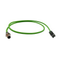 D-Code M12 4Pin Male to RJ45 Profinet Cable