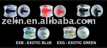 pyrex mushroom plug tunnel ,ear plug,body jewelry