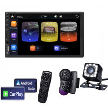 Universal 7 Inch 2 DIN Car Stereo with FM, USB, Touchscreen, CarPlay, and MP5 Player