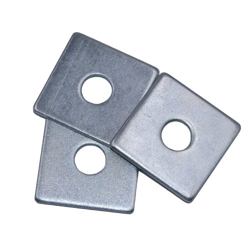 Rondelle carrée en acier en carbone plaqué en zinc