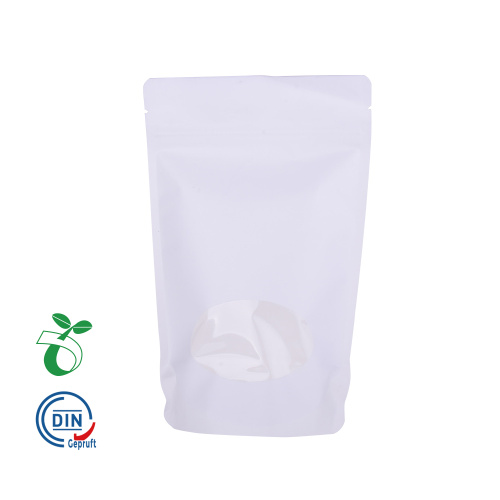 Bolsa compostável biodegradável branca alfabetizada