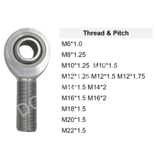 Chromoly M18*1.5 Uniball M16 Metric Rod End Bearings M14 Heim Joints Aluminum Rod Ends