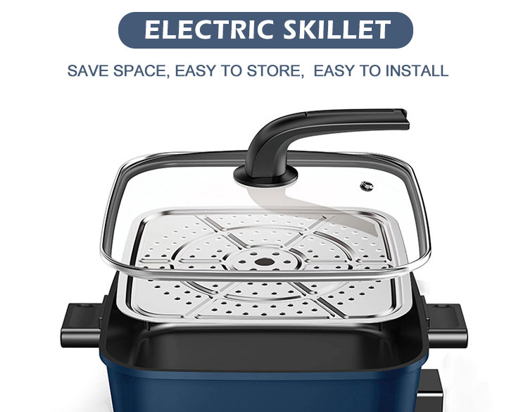 mini electric frying cooking  skillet frying pan with electric triangle automatic pan stirrer