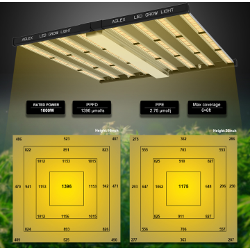 Sistem Hidroponik Vertikal 1000W Lampu Tumbuh Tanaman Dimmable