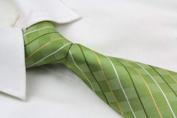 Mens Green Square Design Necktie