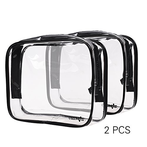 Clear Vinyl Travel Cosmetic Bag