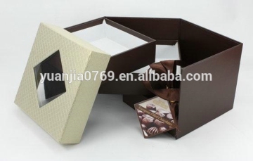 3 tier thick cardboard box for France truffle chocolates display