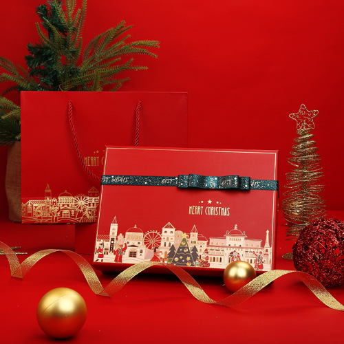 Bowknot Design Red Christmas Véspera Caixas de presente