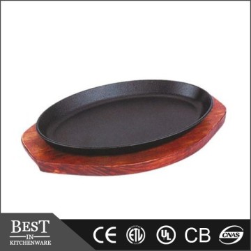 Oval sizzle platters food sizzle platters wooden base platters