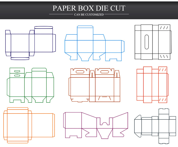 Hot Stamping, Glittering, Flocking, Die Cutting for cosmetic packaging box jewellery gift packaging paper storage box