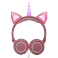 Super bass stereo led kids cute girls headphone