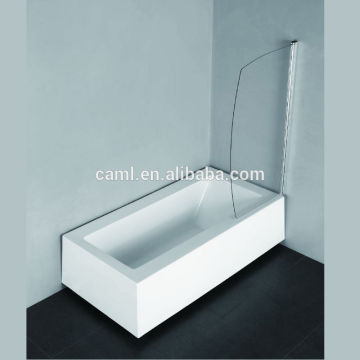 CAML Domestic glass frameless bath screen