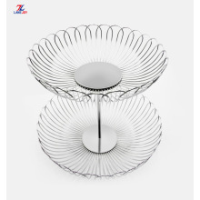 2 Tier Stainless Steel Metal Wire Fruit Basket