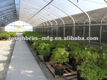 Single span low cost agricultural greenhouse construction