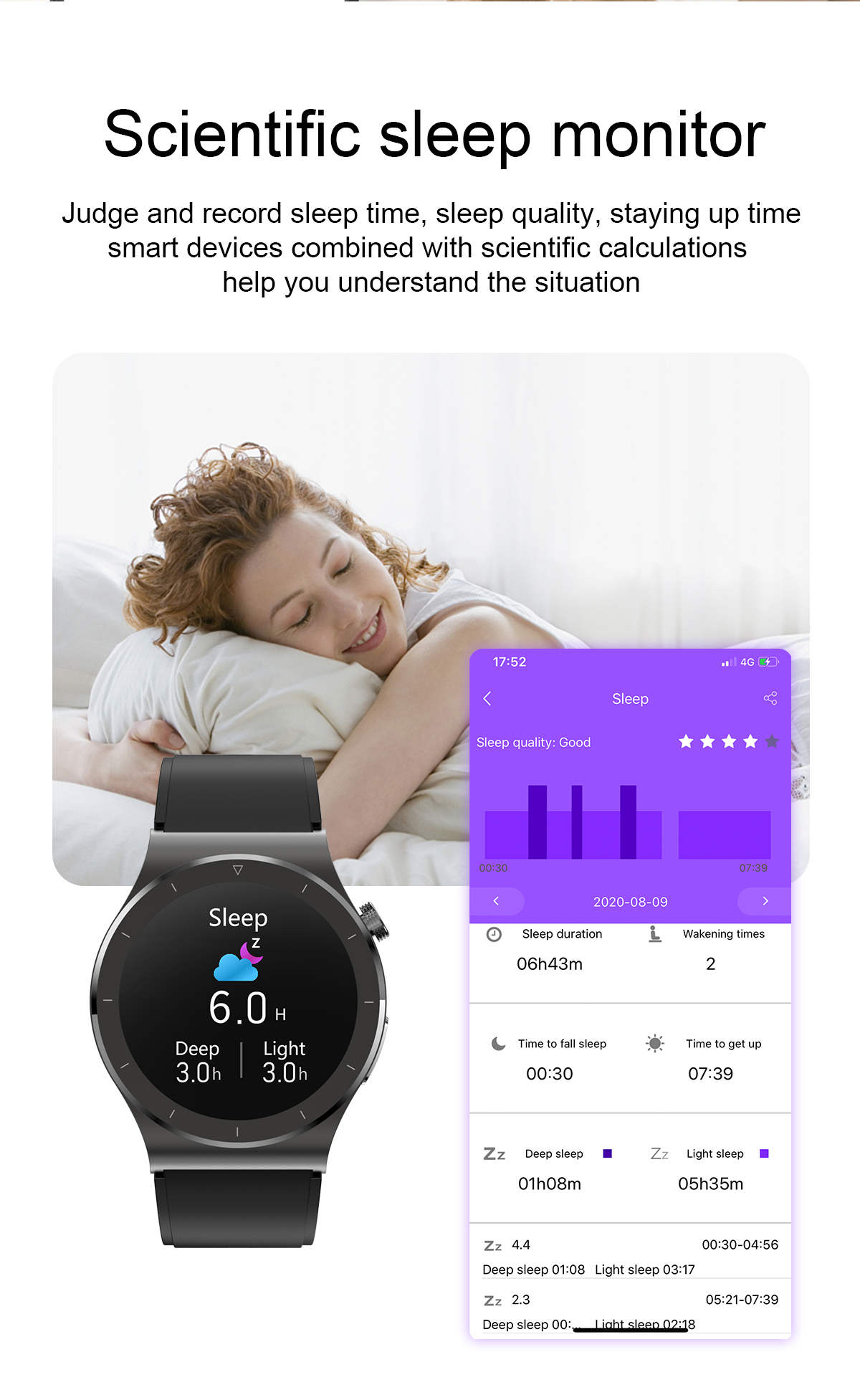 E20 Premium Female Men Smartwatch Body Temperature Health Tracker Sport Smart Wear Watch