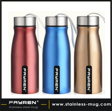 Doulbe wall Portable sport vacuum flask with Steel lid