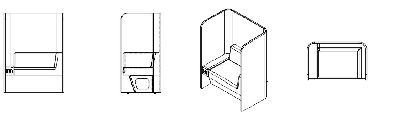 Private Raum für Sitzplätze Konferenzbüro Meeting Pod mit Sofa