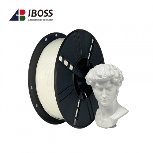 iBOSS PLA Plus (PLA+) 3D Printer Filament 1.75mm,1kg Toughness Enhanced 3D Printing Filament,Fit Most FDM Printer(White)