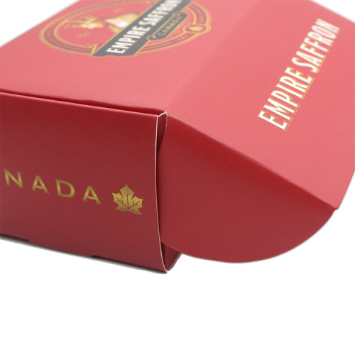 Custom Gold Foil Logo Saffron Tea Packaging Box