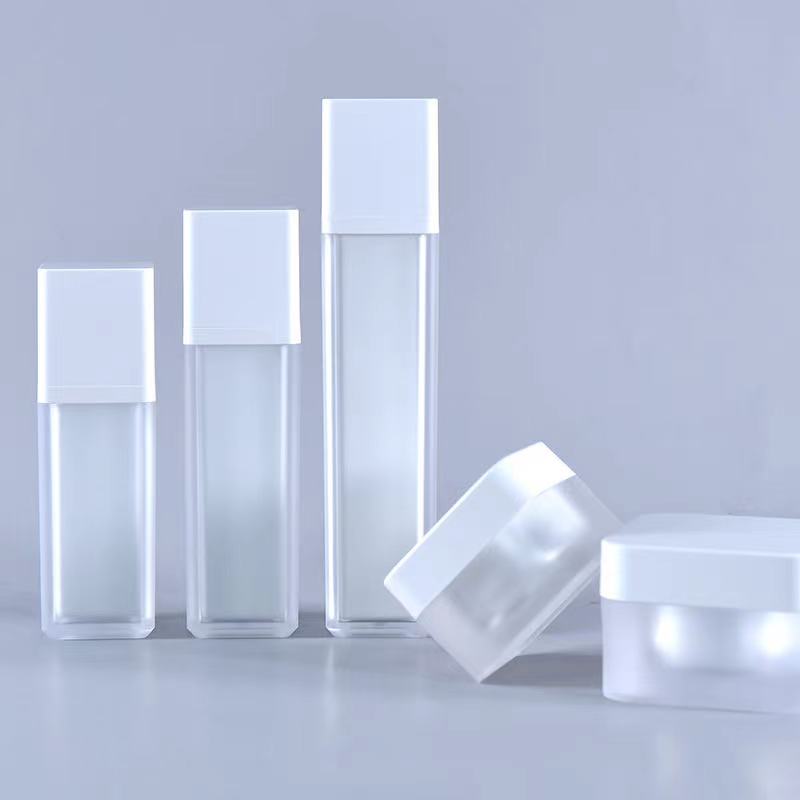 Akrilik Square Emulsion Essence Jar Set Penjagaan Kulit