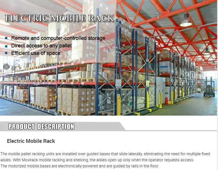 Auto Warehouse Storage Electric Mobile Rack