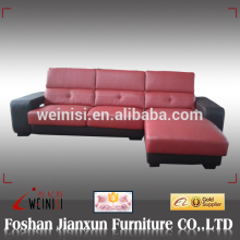 H090C red leather sectional sofa