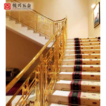 Customized Indoor Brass Handrail for Staircase Metal Railing