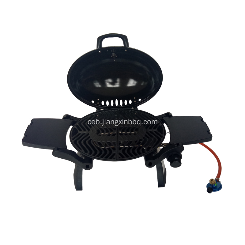 Portable Gas Gas Grill nga adunay Cast Iron Grid