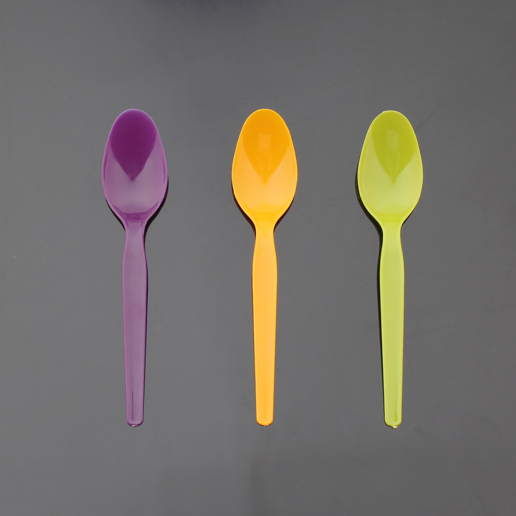 New food grade PS tricolor ice cream scoop coffee spoon dessert spoon for sale