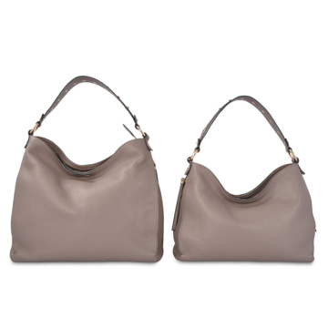 Borsa superiore con cerniera Borsa hobo in pelle giapponese