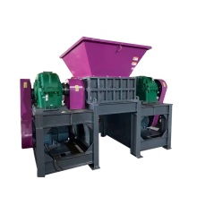 Double motor shredder for plastic and metal