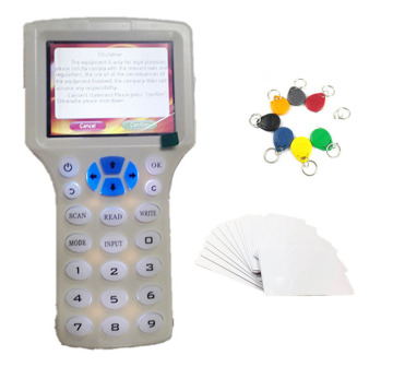 RFID & NFC Smart Card Reader, Writer, Duplicator with Multi-Frequency Decoding Software and USB Support