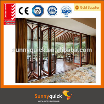 lowest price bi-fold door ,aluminium bi-fold with screen door from China supplier