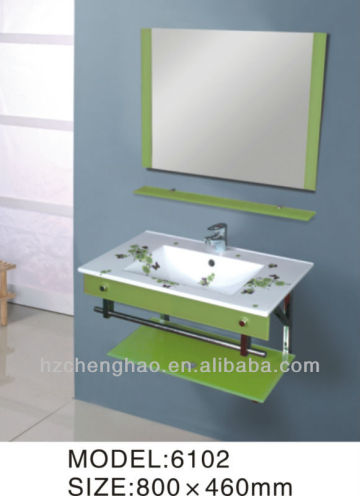 Modern Wall-mounted glass bathroom basin