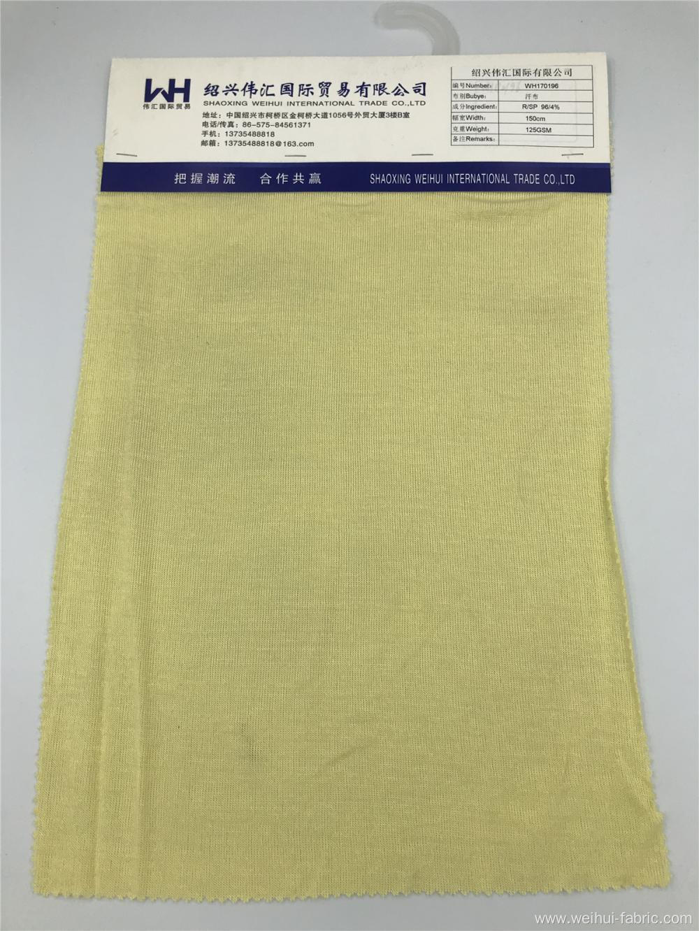 High Quality Knitted Fabric Yellow R/SP Fabrics