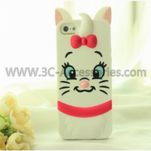 China White Cat Silicone Mobile Phone Case Cute Animal Case Smartphone For Many Compatible Band