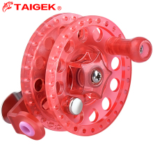 TAIGEK 60mm Fly Fishing Reel - Cheap Mini Baitcasting Fishing Reel