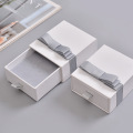 Texture Paper White Slide Drawer Jewelry Box Halsband