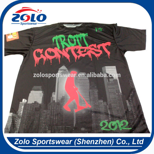 Custom sublimation printing dry wick running shirts, running sport shirts