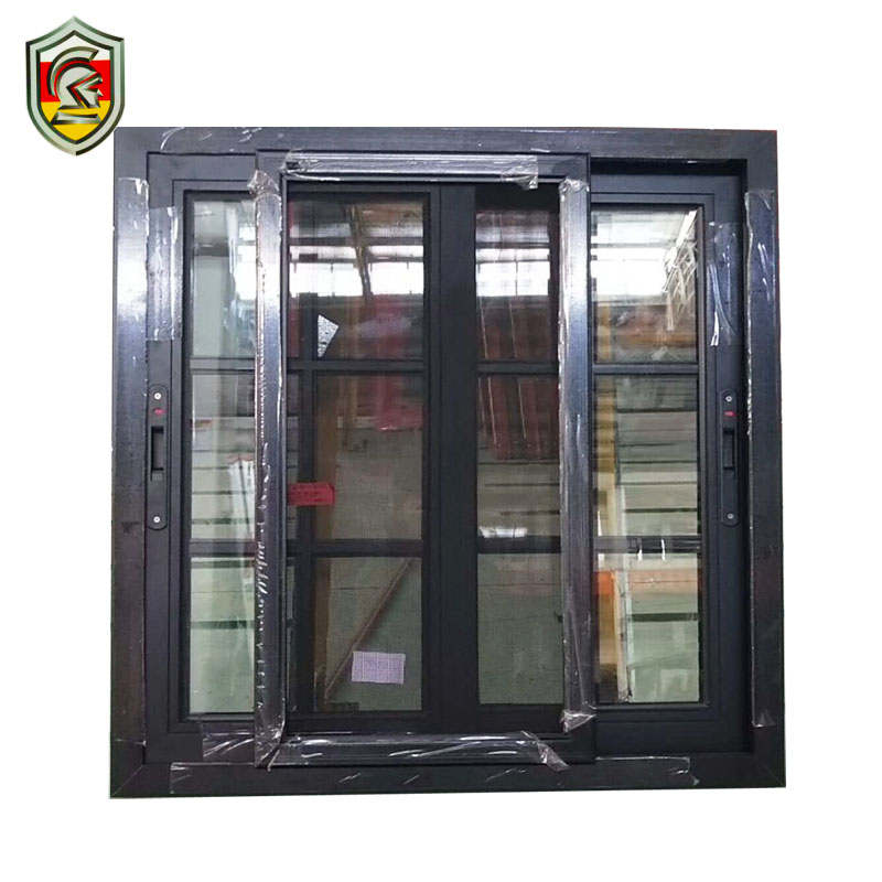 Foshan supplier aluminium frame 3 tracks sliding window home used europe window grill design