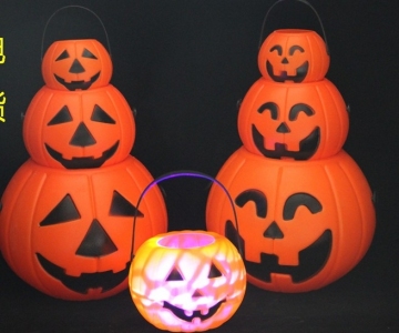 lighted halloween bucket/Lighted halloween decoration pumpkin bucket/halloween party bar decoration